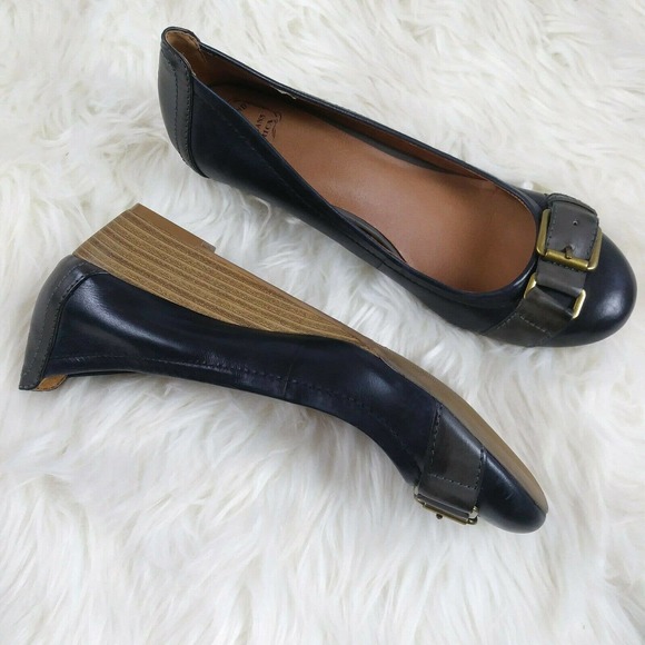 Lucky Brand Leather Colorblock Ballet Flats Fiona - Picture 1 of 8